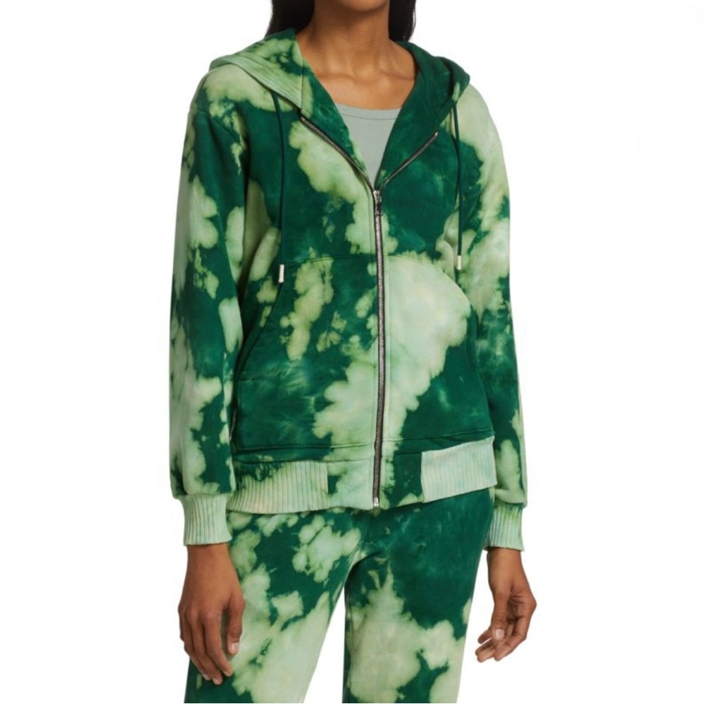Cotton Citizen Brooklyn Oversized Zip Hoodie Green Tie-Dye Women’s Size XS